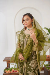 Kajal Parrot (Stitched 3 Pcs)