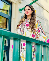 Kayseria White (Stitched 2 Pcs)