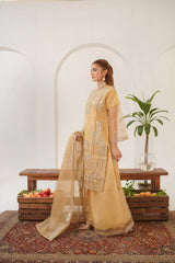 Areej Beige (Stitched 3 Pcs)