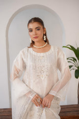 Areej White (Stitched 3 Pcs)
