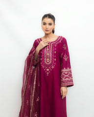 Tea Pink (Stitched 3 Pcs)