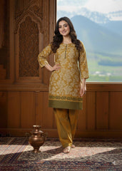 Lustrous Silk Farshi-Shalwar (Stitched 2 Pcs)