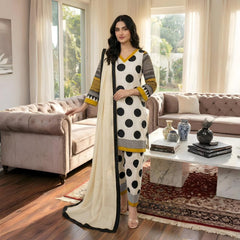 Polka Dot Farshi-Shalwar (Stitched 3 Pcs)